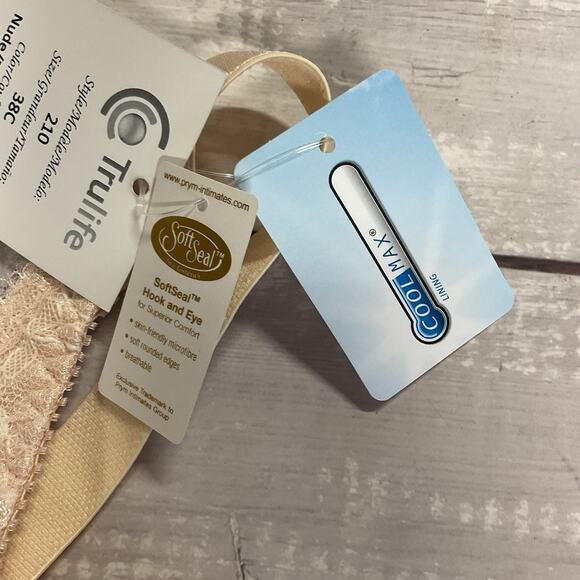 Trulife Naturalwear Mastectomy Bra Womens 38C Nude Beige Wireless 210 - Picture 6 of 13